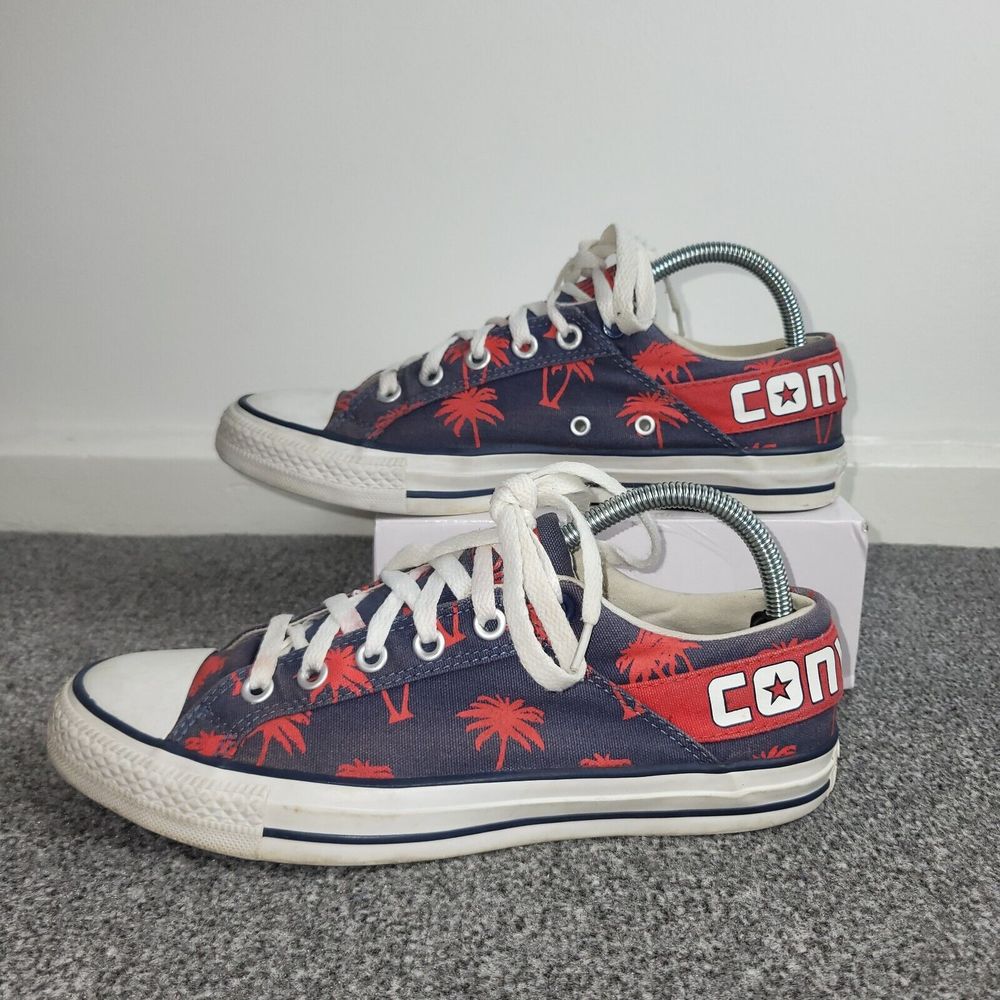 Converse Chuck Taylor All Star Low Palm Tree Blue / Red Unisex Trainer UK Size 7 - Picture 2 of 7